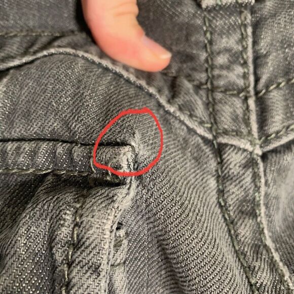 Stitch’s Jeans Women’s 33 Grey Bootcut Distressed Denim Bullet 100% Cotton - Picture 12 of 16